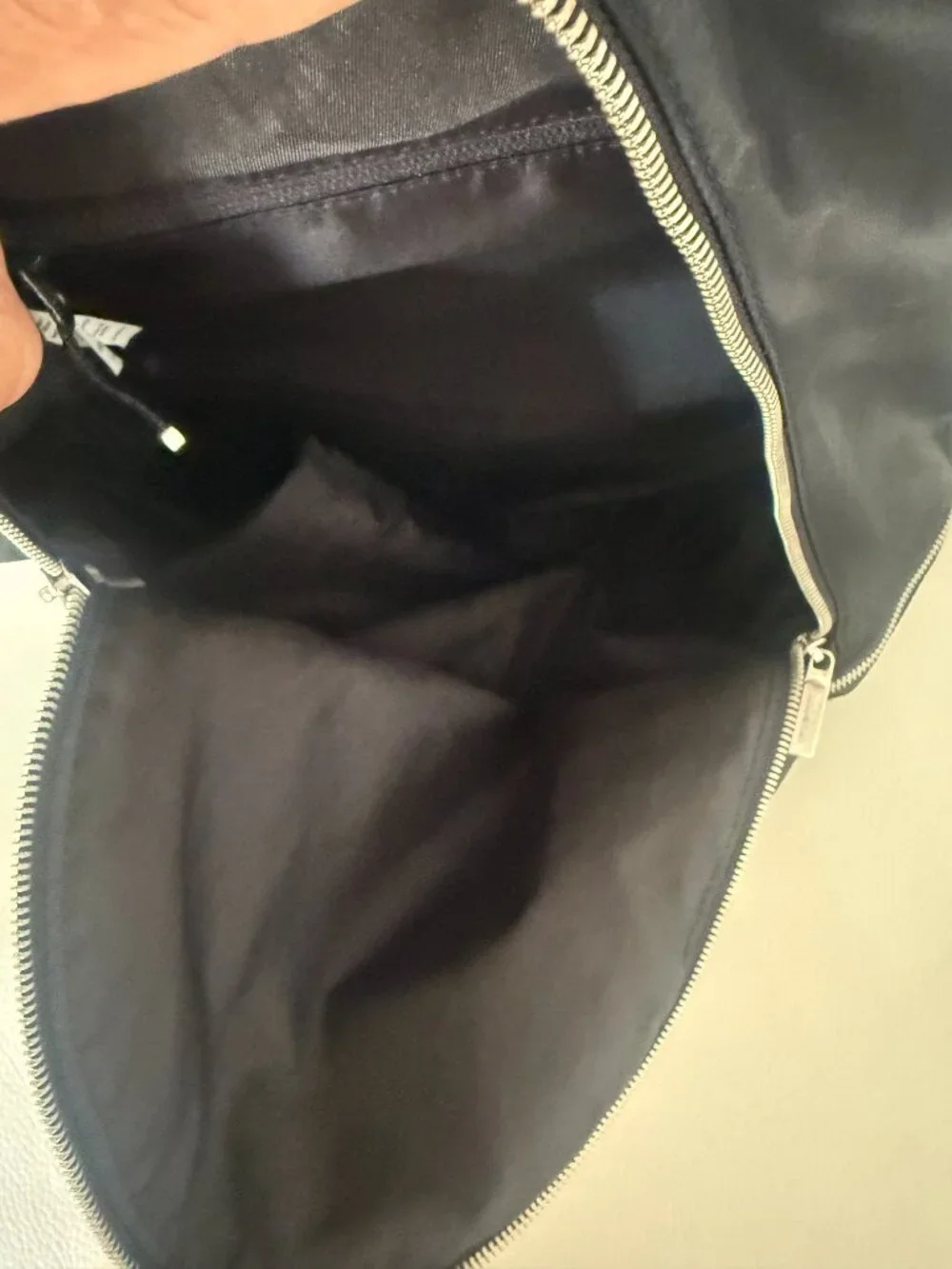 LULULEMON BLACK NYLON EVERYDAY BACKPACK SILVER HARDWARE FULL SIZE 15 X 12X7